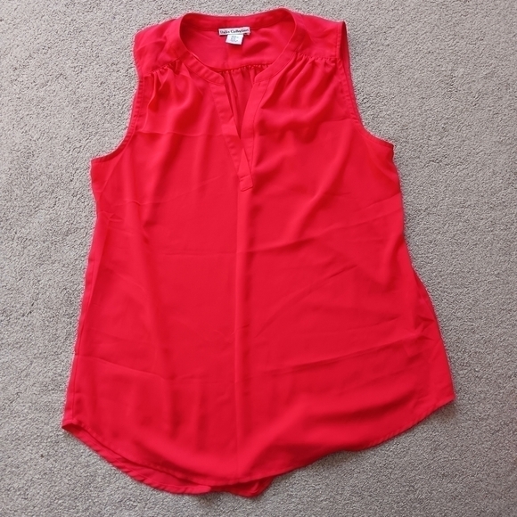Dalia Collection Tops - Dalia Collection Red Tank Blouse